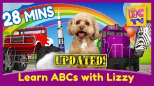 Learn ABCs with Lizzy the Dog | Updated - Kingdom Kids Zone, Little Learners - Brain Candy TV