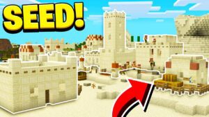 NEW DESERT VILLAGE SEED in Minecraft! (Village & Pillage Update) - Gameplay, Kingdom Kids Zone, Minecraft - EYstreem