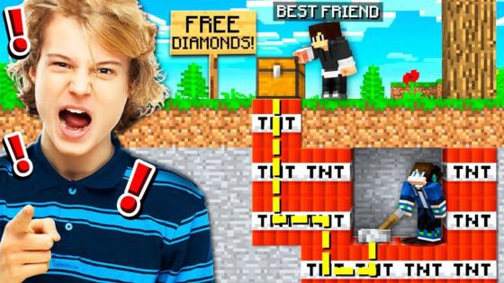 TROLLING MY BEST FRIEND IN MINECRAFT! - Gameplay, Kingdom Kids Zone, Minecraft - EYstreem