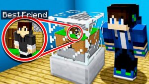 TRAPPING MY BEST FRIEND IN A GLASS BLOCK in Minecraft! - Gameplay, Kingdom Kids Zone, Minecraft - EYstreem