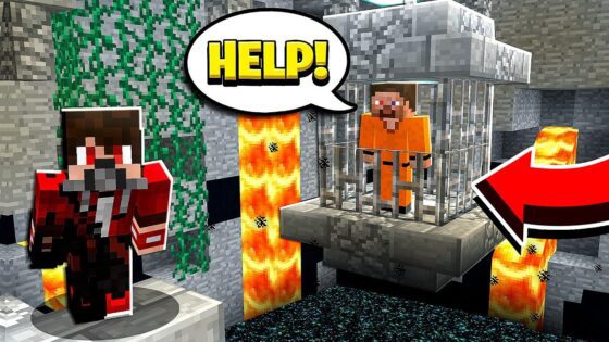 TEST STEVE IS TRAPPED IN THE CORRUPT CAVES! (Scary Survival EP46) - Gameplay, Kingdom Kids Zone, Minecraft - EYstreem