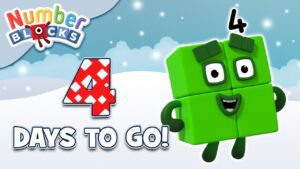 @Numberblocks- Countdown to #Christmas: 4 DAYS! | Learn to Count | Happy Holidays! - Kingdom Kids Zone, Little Learners - Numberblocks