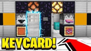 How to Make a KEY CARD SECURITY DOOR in Minecraft! (NO MODS!) - Gameplay, Kingdom Kids Zone, Minecraft - EYstreem