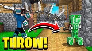 How to THROW SWORDS in Minecraft PE Tutorial! (NO MODS!) - Gameplay, Kingdom Kids Zone, Minecraft - EYstreem