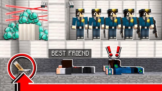 MY BEST FRIEND MADE ME BREAK THE LAW in Minecraft! - Gameplay, Kingdom Kids Zone, Minecraft - EYstreem