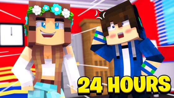I WAS STUCK ALONE WITH A GIRL FOR 24 HOURS! - Gameplay, Kingdom Kids Zone, Minecraft - EYstreem