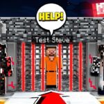 BREAKING TEST STEVE OUT OF THE MOST SECURE PRISON! (Scary Survival EP54) - Gameplay, Kingdom Kids Zone, Minecraft - EYstreem