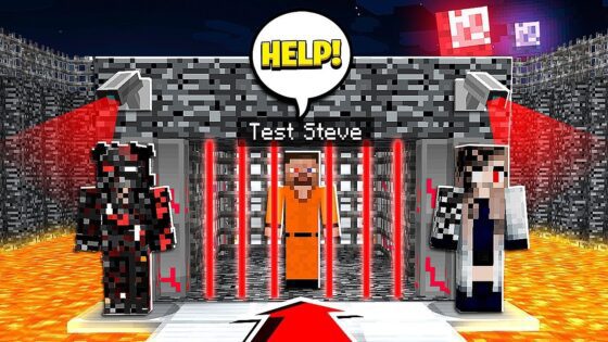 BREAKING TEST STEVE OUT OF THE MOST SECURE PRISON! (Scary Survival EP54) - Gameplay, Kingdom Kids Zone, Minecraft - EYstreem