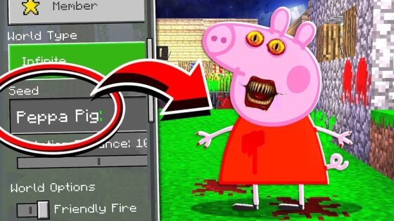 CURSED PEPPA PIG SEED in Minecraft! How to Spawn EVIL PEPPA PIG! - Gameplay, Kingdom Kids Zone, Minecraft - EYstreem
