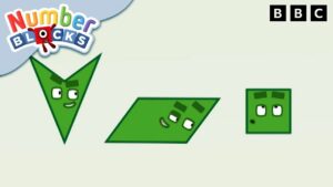 @Numberblocks- Four Sided Green Shapes! | Learn to Count - Kingdom Kids Zone, Little Learners - Numberblocks