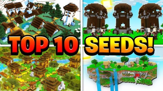 TOP 10 SEEDS for Minecraft! (Pocket Edition, PS4, Xbox, Switch, PC) - Gameplay, Kingdom Kids Zone, Minecraft - EYstreem