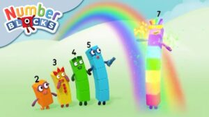 @Numberblocks- Rain Party | Learn to Count - Kingdom Kids Zone, Little Learners - Numberblocks
