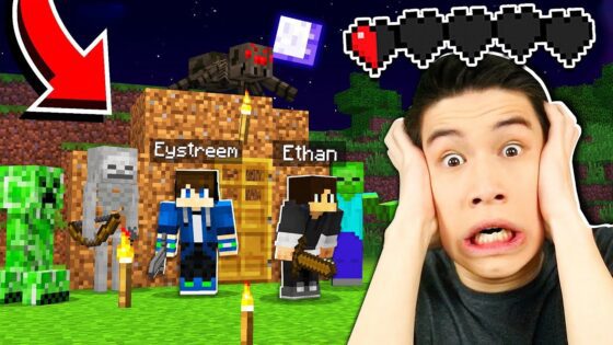 Surviving Our First Night in Minecraft! (EP1) - Gameplay, Kingdom Kids Zone, Minecraft - EYstreem