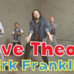 Group of kids dancing in a studio with bold red-and-white title text 'Love Theory' and yellow 'Kirk Franklin' overlay.