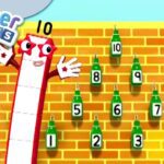 @Numberblocks- How Many Green Bottles on the Wall? | Learn to Count - Kingdom Kids Zone, Little Learners - Numberblocks