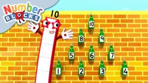 @Numberblocks- How Many Green Bottles on the Wall? | Learn to Count - Kingdom Kids Zone, Little Learners - Numberblocks