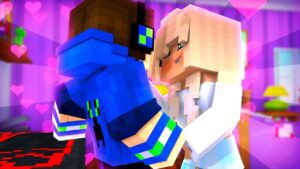 MY FIRST KISS! Fame High EP7 (Minecraft Roleplay) - Gameplay, Kingdom Kids Zone, Minecraft - EYstreem