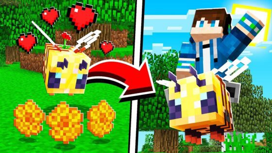 How to TAME and RIDE BEES in Minecraft! (Pocket Edition, PS4, Xbox, PC, Switch) - Gameplay, Kingdom Kids Zone, Minecraft - EYstreem