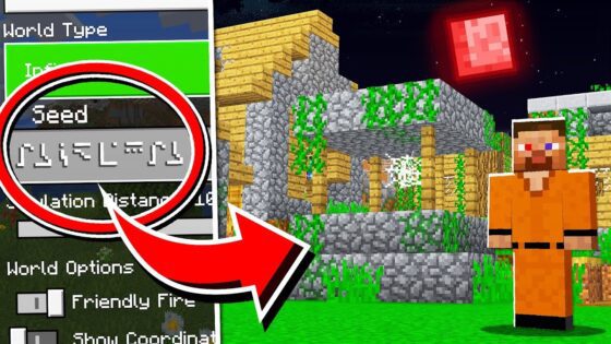 WHAT IS THE SCARY SURVIVAL SEED? - Gameplay, Kingdom Kids Zone, Minecraft - EYstreem