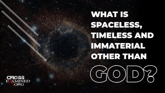 What is spaceless, timeless and immaterial other than God? - Does God Exist?, Truth Seekers - Cross Examined