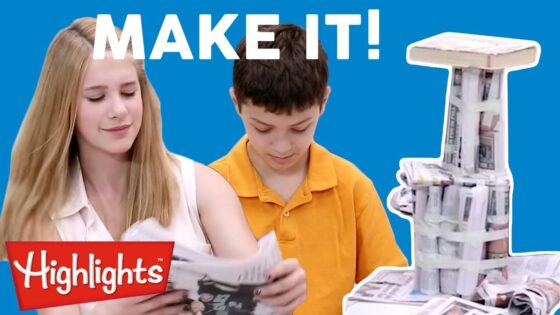 News Paper Skyscraper | Kids Make It! | Crafty Kids Videos | Highlights - Kingdom Kids Zone, Little Learners - Highlights Kids