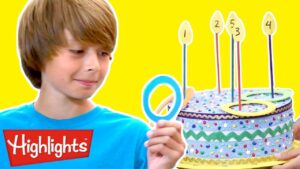 Birthday Cake Ring Toss | Kids Make It! | Crafty Kids Videos | Highlights - Kingdom Kids Zone, Little Learners - Highlights Kids