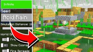 CURSED ACID RAIN SEED in Minecraft! (EP10 Scary Survival 2) - Gameplay, Kingdom Kids Zone, Minecraft - EYstreem
