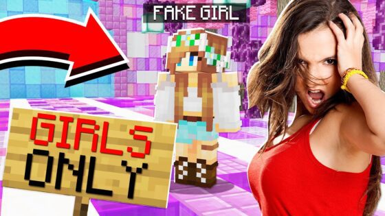 I Got CAUGHT on a GIRLS ONLY Minecraft Server! - Gameplay, Kingdom Kids Zone, Minecraft - EYstreem