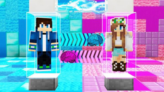 I SWAPPED BODIES with MY GIRLFRIEND! (Minecraft Brain Swap) - Gameplay, Kingdom Kids Zone, Minecraft - EYstreem