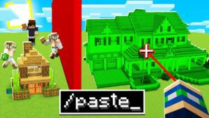 I CHEATED in a BUILD BATTLE Using /PASTE in Minecraft! - Gameplay, Kingdom Kids Zone, Minecraft - EYstreem