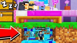I Built a TINY SECRET BASE Inside APHMAU'S HOUSE in Minecraft! - Gameplay, Kingdom Kids Zone, Minecraft - EYstreem