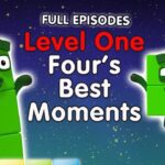 @Numberblocks- #Stayathome | Level One | FULL EPISODES | All the Best Four Moments! | #HomeSchooling - Kingdom Kids Zone, Little Learners - Numberblocks