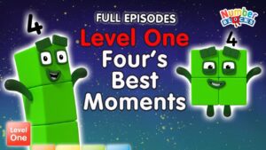 @Numberblocks- #Stayathome | Level One | FULL EPISODES | All the Best Four Moments! | #HomeSchooling - Kingdom Kids Zone, Little Learners - Numberblocks