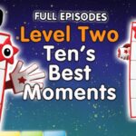 @Numberblocks- #Stayathome | Level Two | FULL EPISODES | All the Best Ten Moments! | #HomeSchooling - Kingdom Kids Zone, Little Learners - Numberblocks