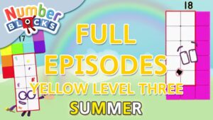 @Numberblocks- #SummerLearning – Yellow Level Three | Full Episodes 16-18 - Kingdom Kids Zone, Little Learners - Numberblocks