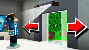 How to Build a SLIDING GLASS DOOR with MOTION SENSOR in Minecraft! (NO MODS!) - Gameplay, Kingdom Kids Zone, Minecraft - EYstreem