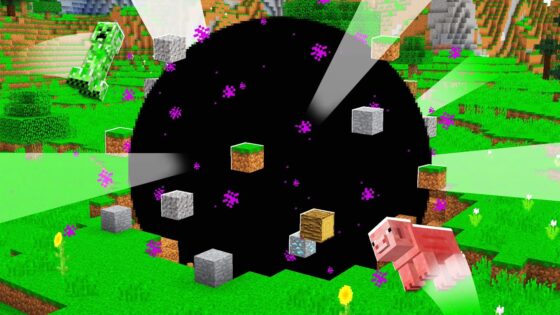 Do NOT use this GLITCH to make a BLACK HOLE in Minecraft! (EP19 Scary Survival 2) - Gameplay, Kingdom Kids Zone, Minecraft - EYstreem