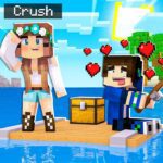 I WAS STRANDED ALONE WITH MY CRUSH FOR 24 HOURS! - Gameplay, Kingdom Kids Zone, Minecraft - EYstreem