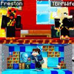 I Built a TINY SECRET BASE Inside PRESTON'S HOUSE in Minecraft! - Gameplay, Kingdom Kids Zone, Minecraft - EYstreem