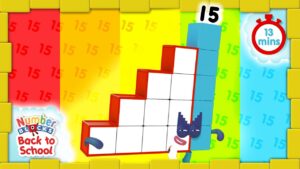 @Numberblocks- #BacktoSchool | Level Three | All the Best Fifteen Moments | FULL EPISODES - Kingdom Kids Zone, Little Learners - Numberblocks