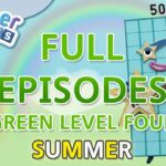 @Numberblocks- #SummerLearning – Green Level Four | Full Episodes 4-5 - Kingdom Kids Zone, Little Learners - Numberblocks