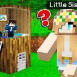 How to Build a TINY SECRET BASE Inside a TREE in Minecraft! - Gameplay, Kingdom Kids Zone, Minecraft - EYstreem