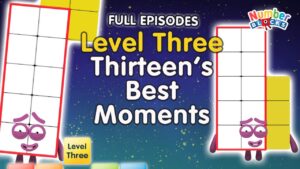 @Numberblocks- #BacktoSchool | Level Three | All the Best Thirteen Moments | FULL EPISODES - Kingdom Kids Zone, Little Learners - Numberblocks