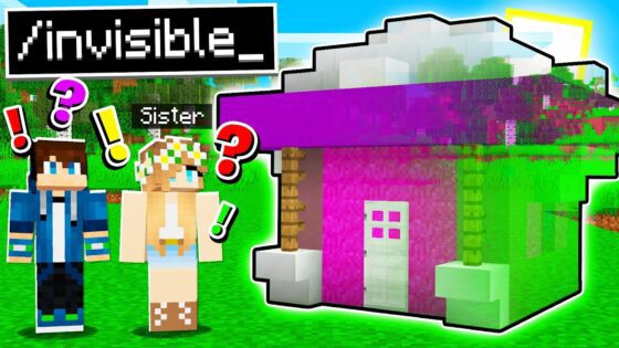 I Built an INVISIBLE HOUSE to TROLL MY FRIENDS in Minecraft! - Gameplay, Kingdom Kids Zone, Minecraft - EYstreem
