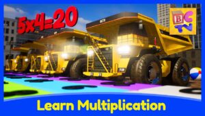 Learn Multiplication with Dump Trucks | Math Video for Kids by Brain Candy TV - Kingdom Kids Zone, Little Learners - Brain Candy TV