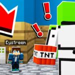 I Built a TINY SECRET BASE in DREAM'S HOUSE in Minecraft! - Gameplay, Kingdom Kids Zone, Minecraft - EYstreem