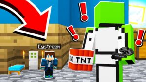I Built a TINY SECRET BASE in DREAM'S HOUSE in Minecraft! - Gameplay, Kingdom Kids Zone, Minecraft - EYstreem