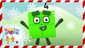 Christmas Advent Calendar – Four | Numberblocks Christmas 2022 Countdown - Kingdom Kids Zone, Little Learners - Numberblocks