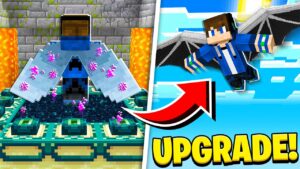 UPGRADING ELYTRA into DRAGON WINGS in Minecraft! (EP34 Scary Survival 2) - Gameplay, Kingdom Kids Zone, Minecraft - EYstreem