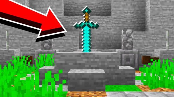 How to Build a SWORD STUCK IN STONE in Minecraft! #Shorts - Gameplay, Kingdom Kids Zone, Minecraft - EYstreem